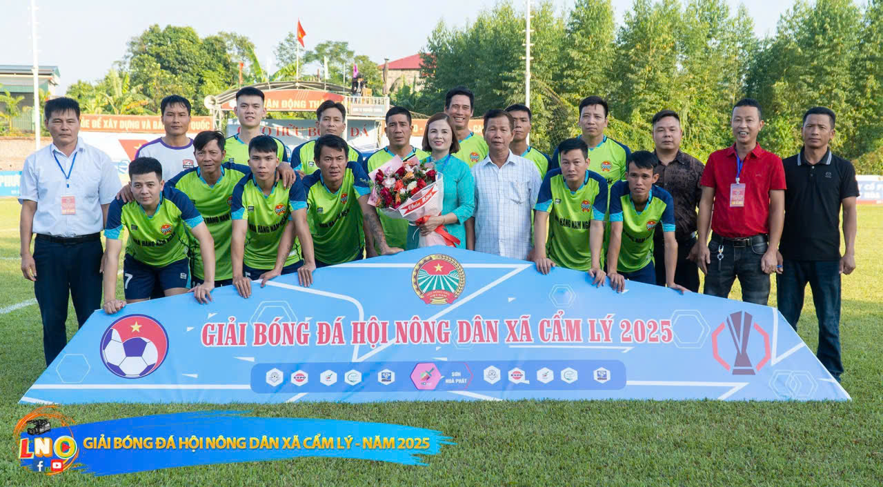 Giải bóng đá Nông dân xã Cẩm Lý năm 2025 – sân chơi bổ ích, lan tỏa tinh thần thể thao trong hội viên